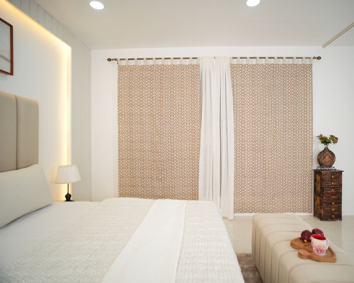 Handmade Viscose Linen Tab Top Window Curtain – Shatkon