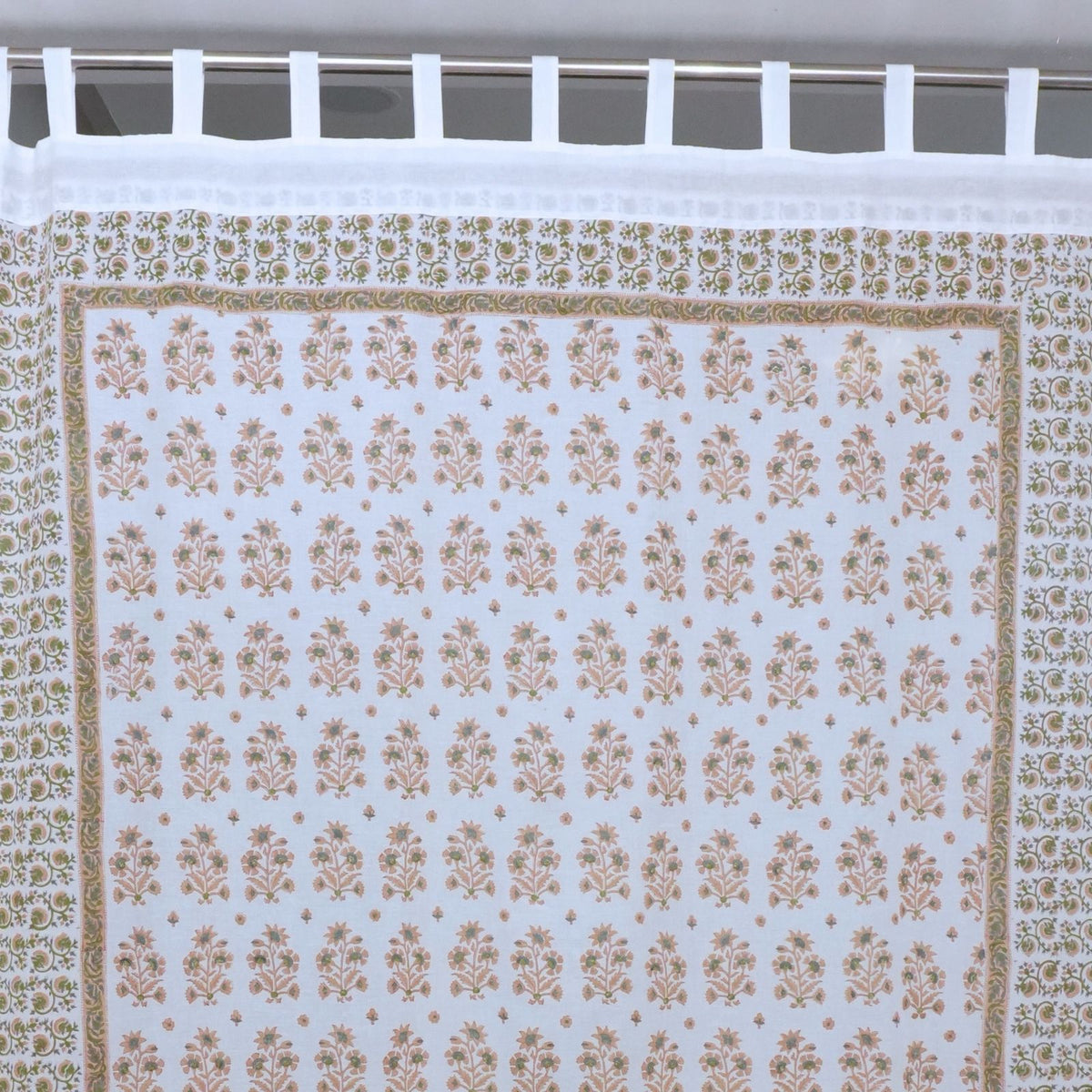 Handcrafted Block Print 100% Cotton Curtains - Sawrna