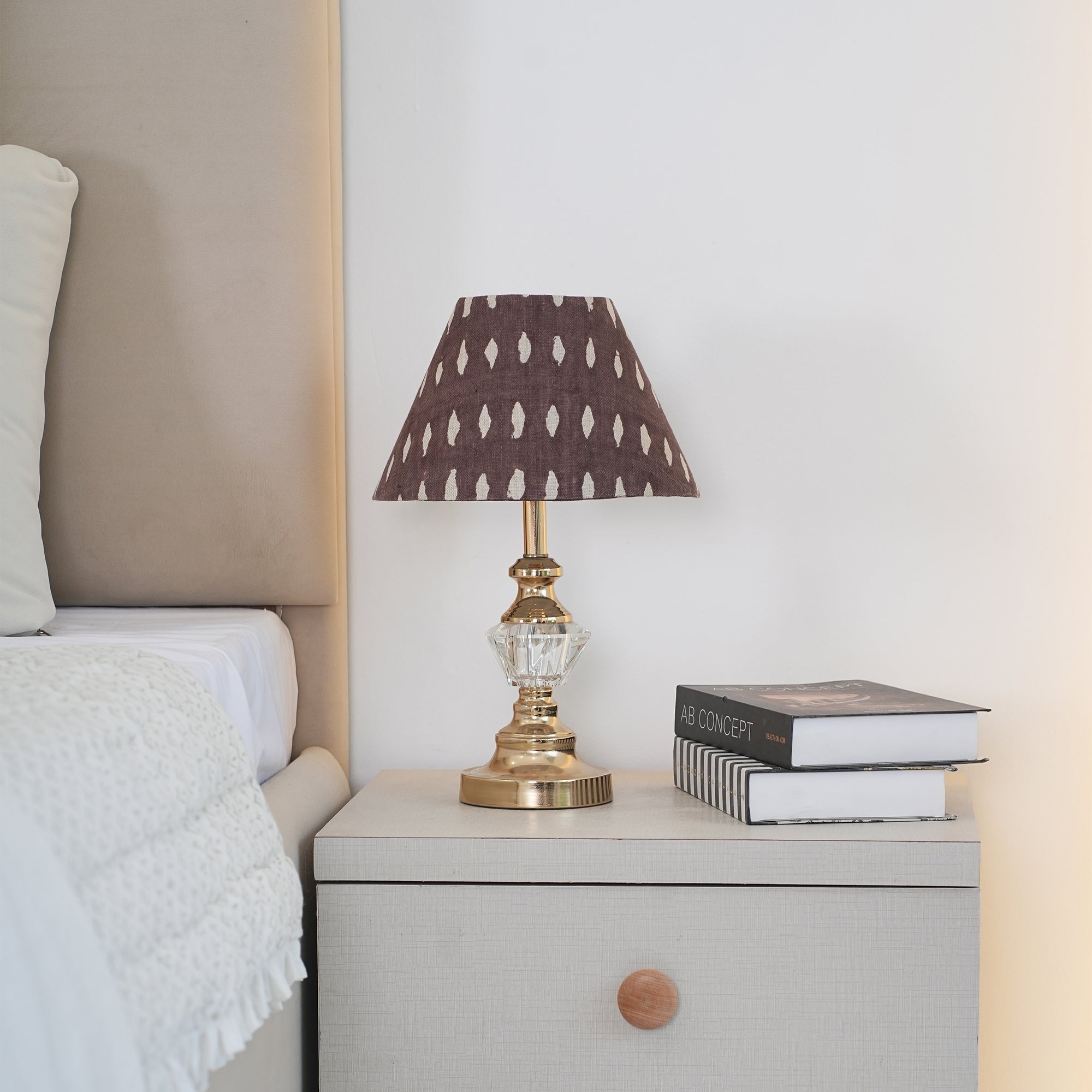Jaipur Handicraft Linen chocolate Brown Lampshade - Omji