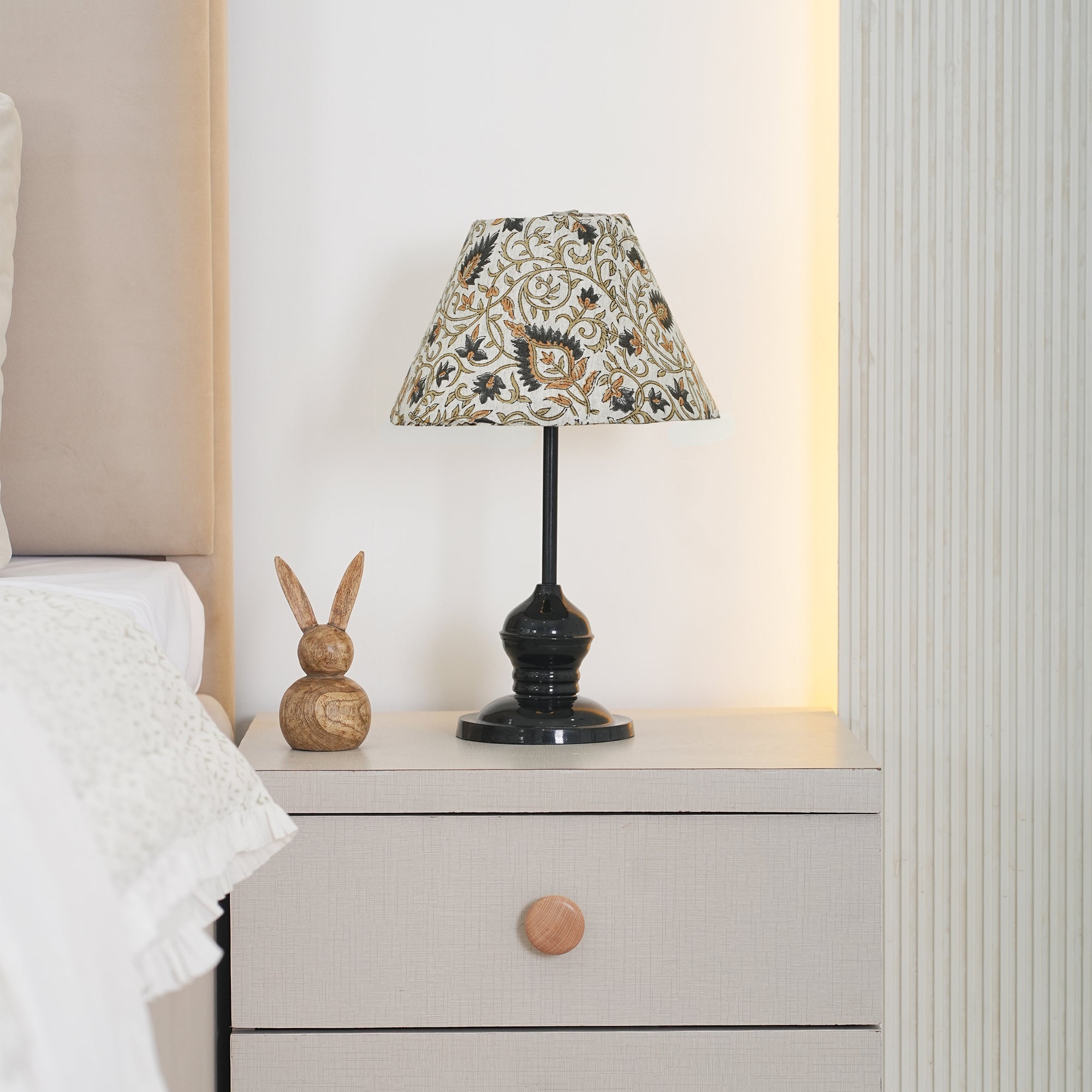 Block Printed Cotton Linen Decorative Lampshade - Hawa Mahal