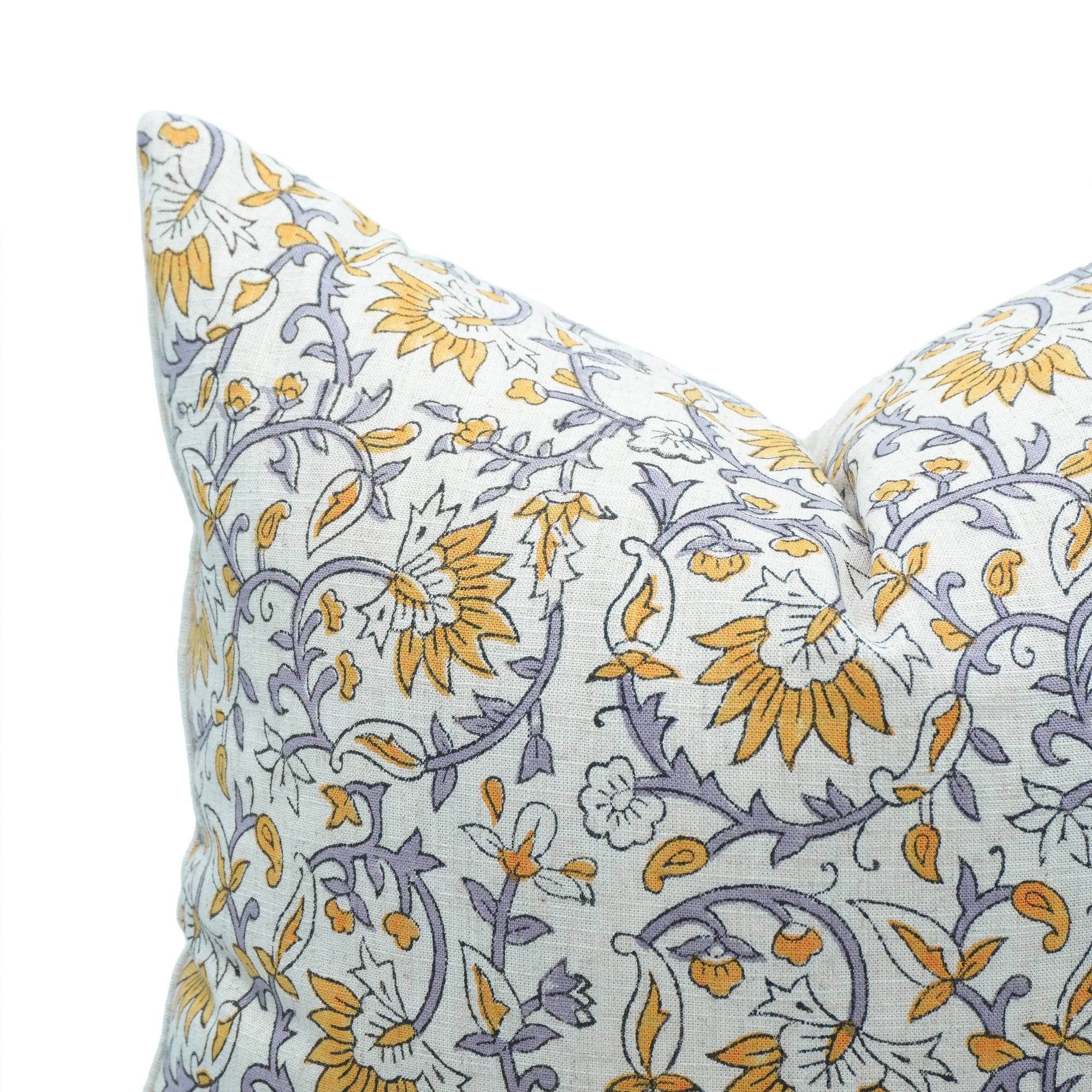 Madhav Indian Block Print Viscose Linen Cushion Cover