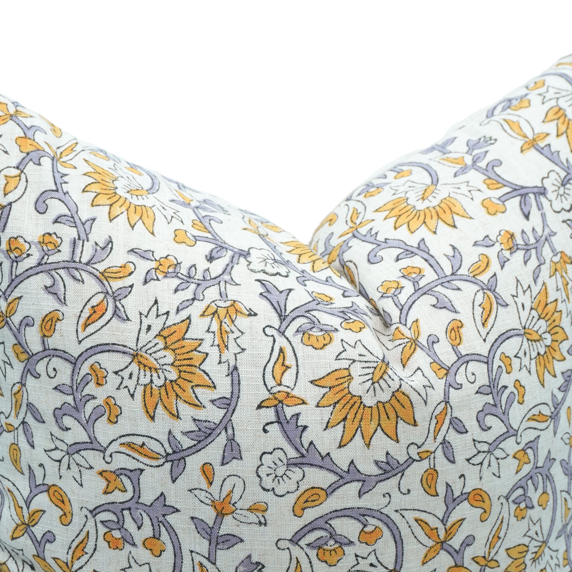Madhav Indian Block Print Viscose Linen Cushion Cover