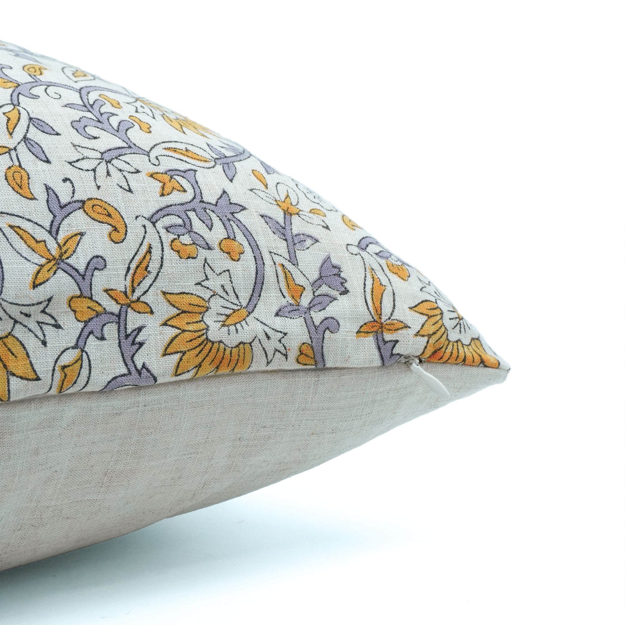 Madhav Indian Block Print Viscose Linen Cushion Cover