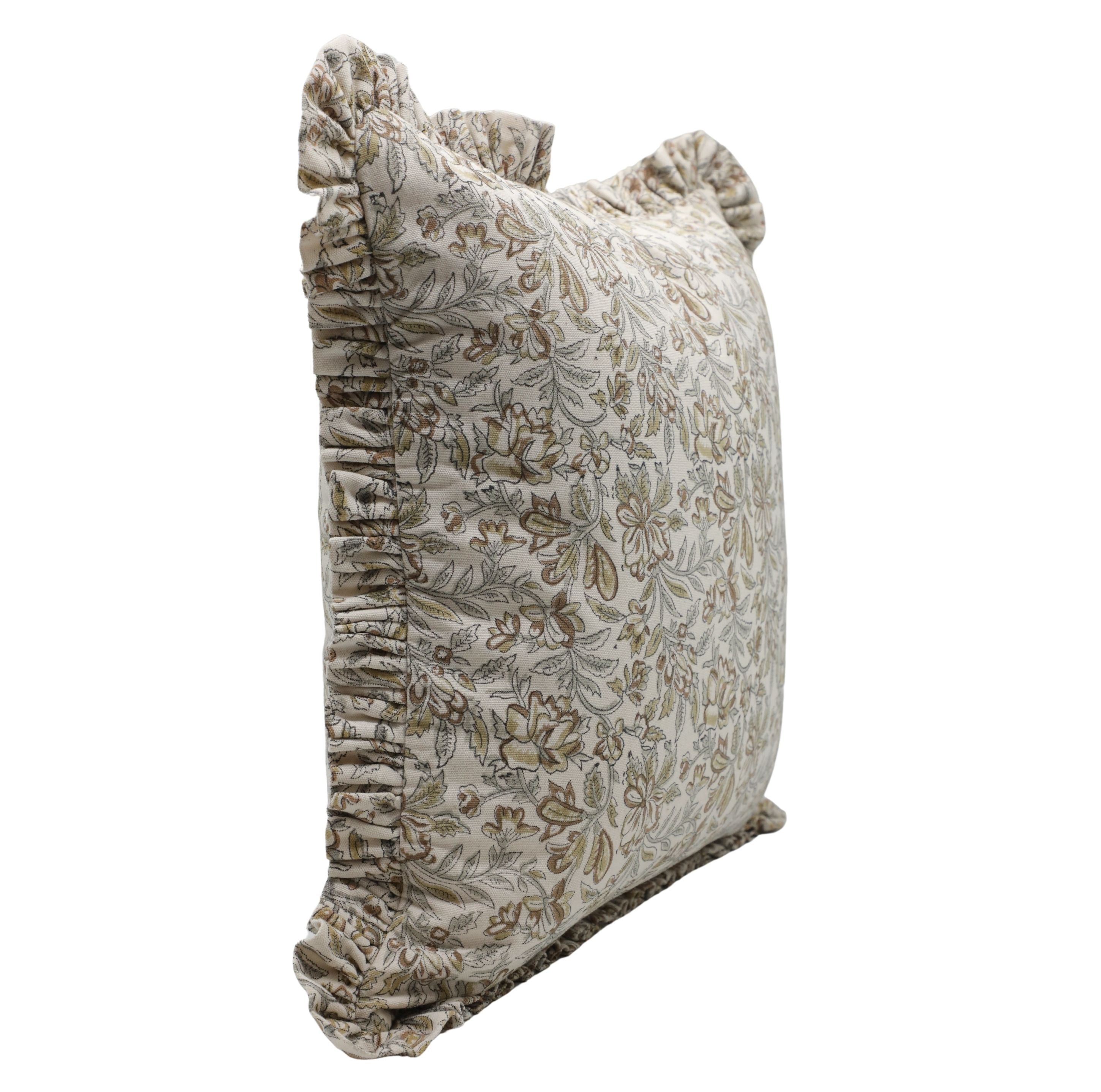 Qudrat - Ruffle Pillow Cover Fabdivine