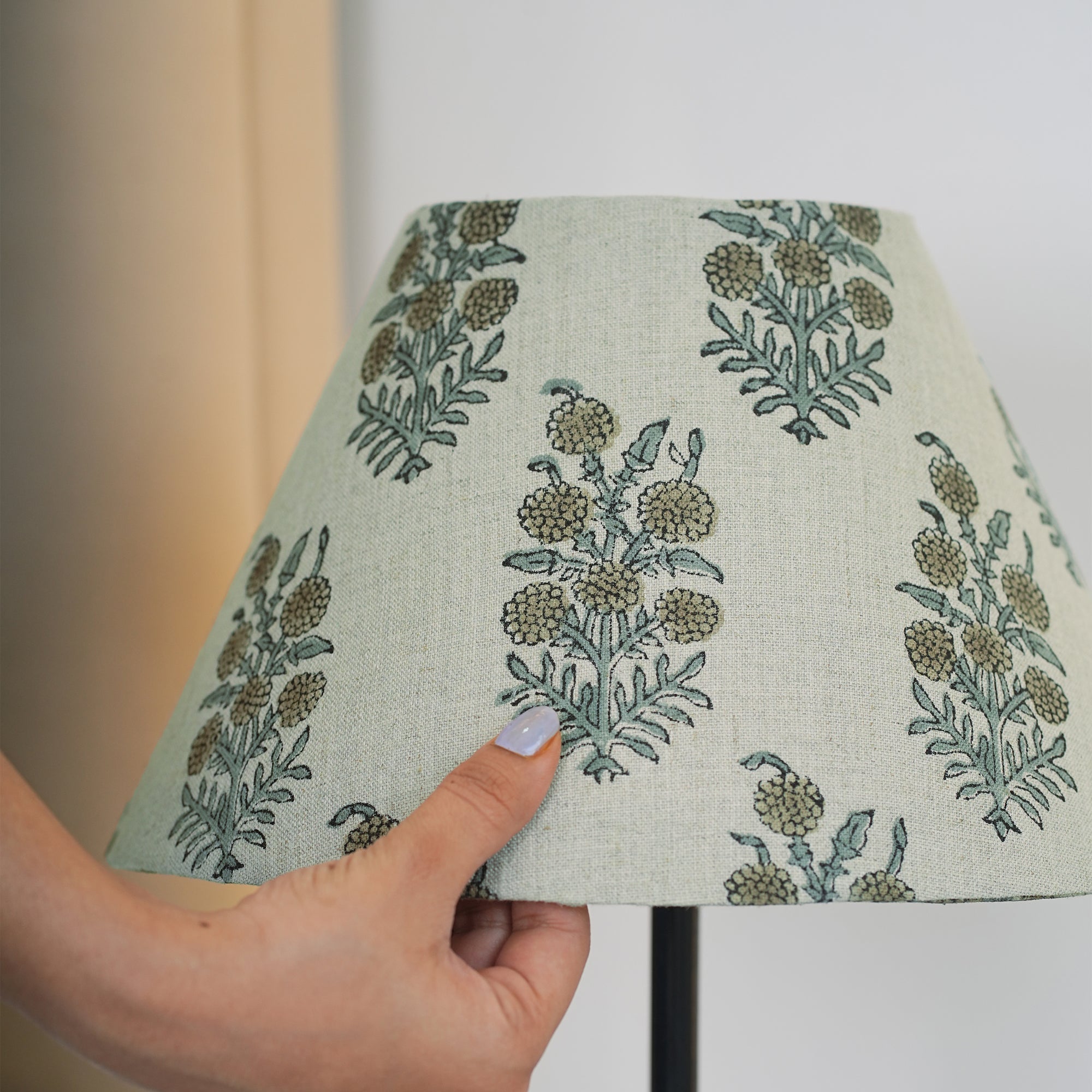 Handmade Pure Linen Boho Decor Coolie Lampshade - Hazara