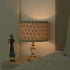 Indian Block Print Grey Floral Pure Linen Lampshade - Kohinoor