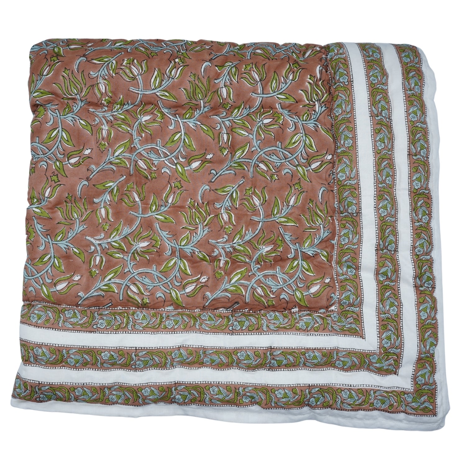 Kamal Dutta Hand Block Print Reversible Cotton Quilt