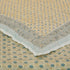 Elegant Floral Block Printed Quilt in Blue and Beige