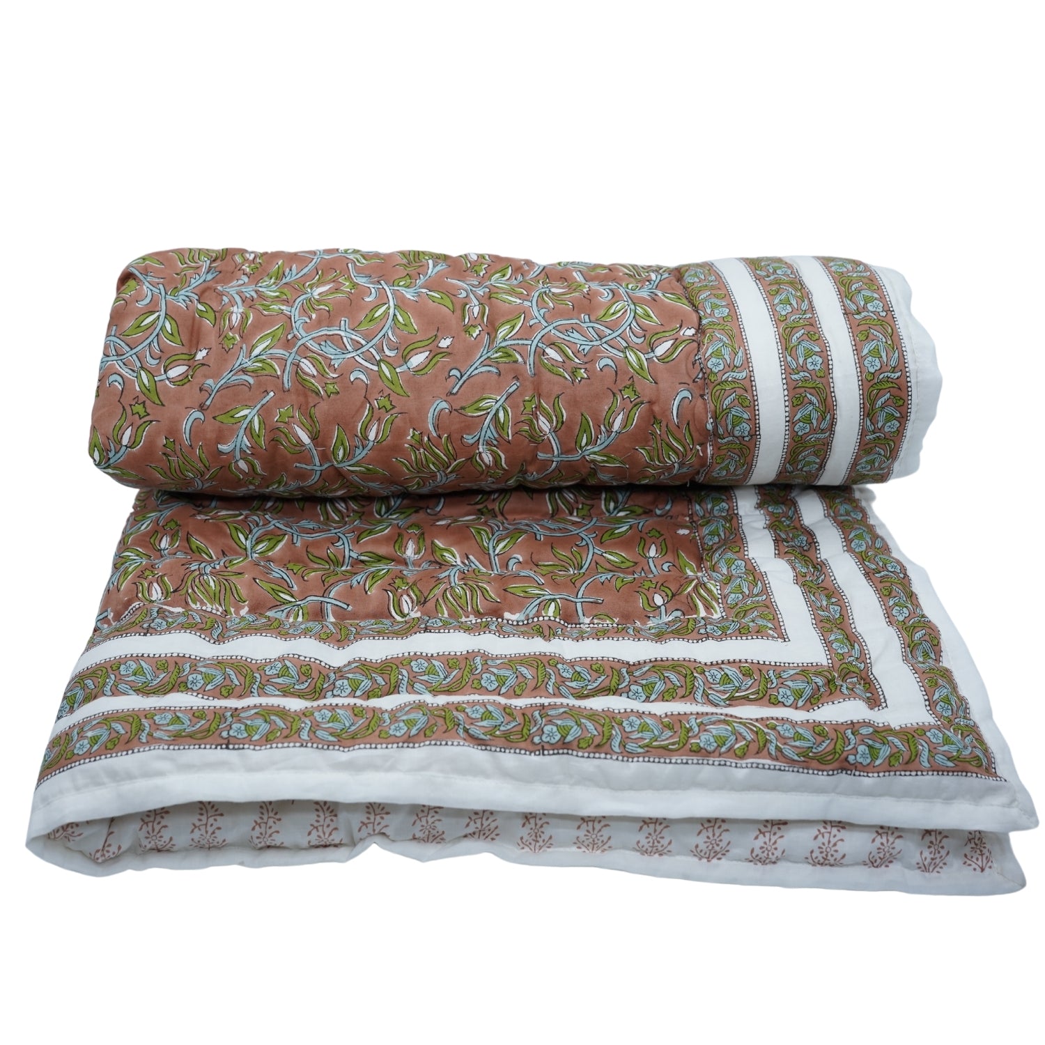 Kamal Dutta Hand Block Print Reversible Cotton Quilt