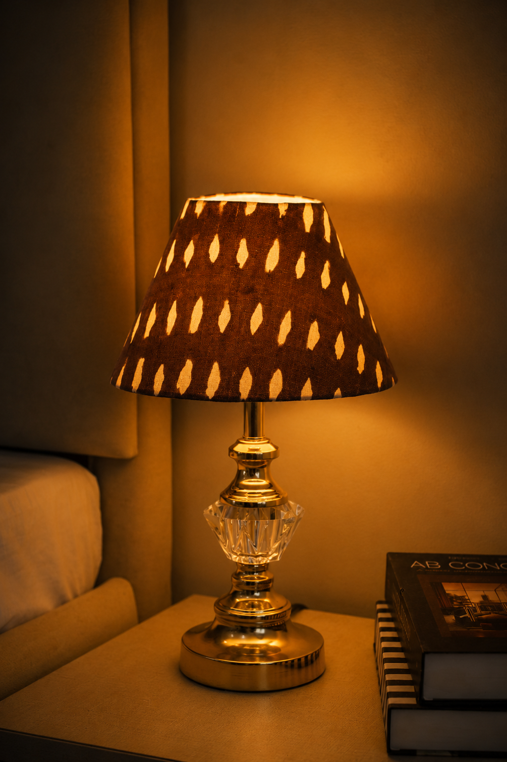 Jaipur Handicraft Linen chocolate Brown Lampshade - Omji