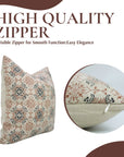 Indian Hand Printed Black and Brown Floral Throw Cushion Case in Pure Linen – Chakrvyuh Design
