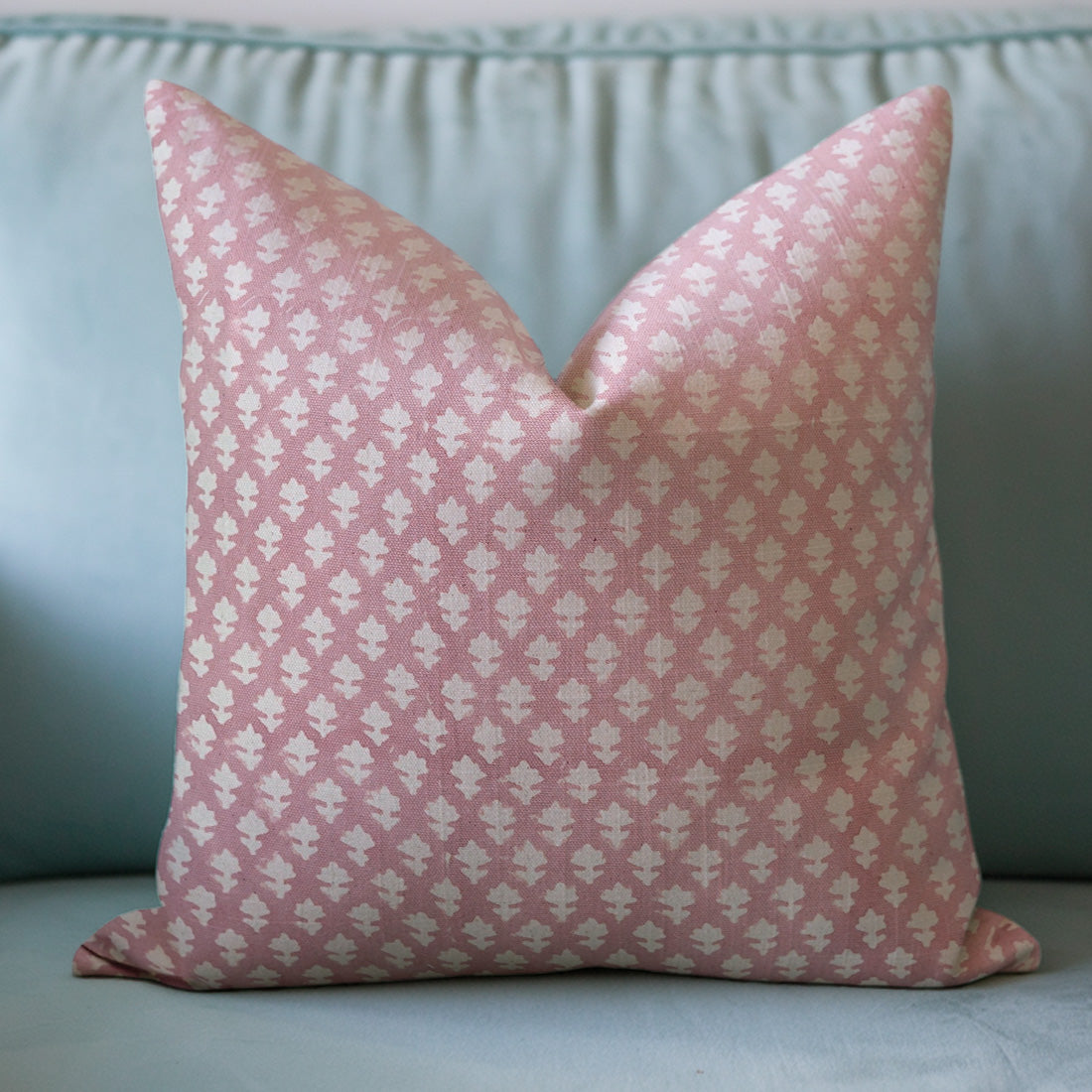 Pink patterned pillow 