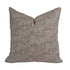 Haridwar Dusty Rose Block Print Thick Linen Cushion Cover