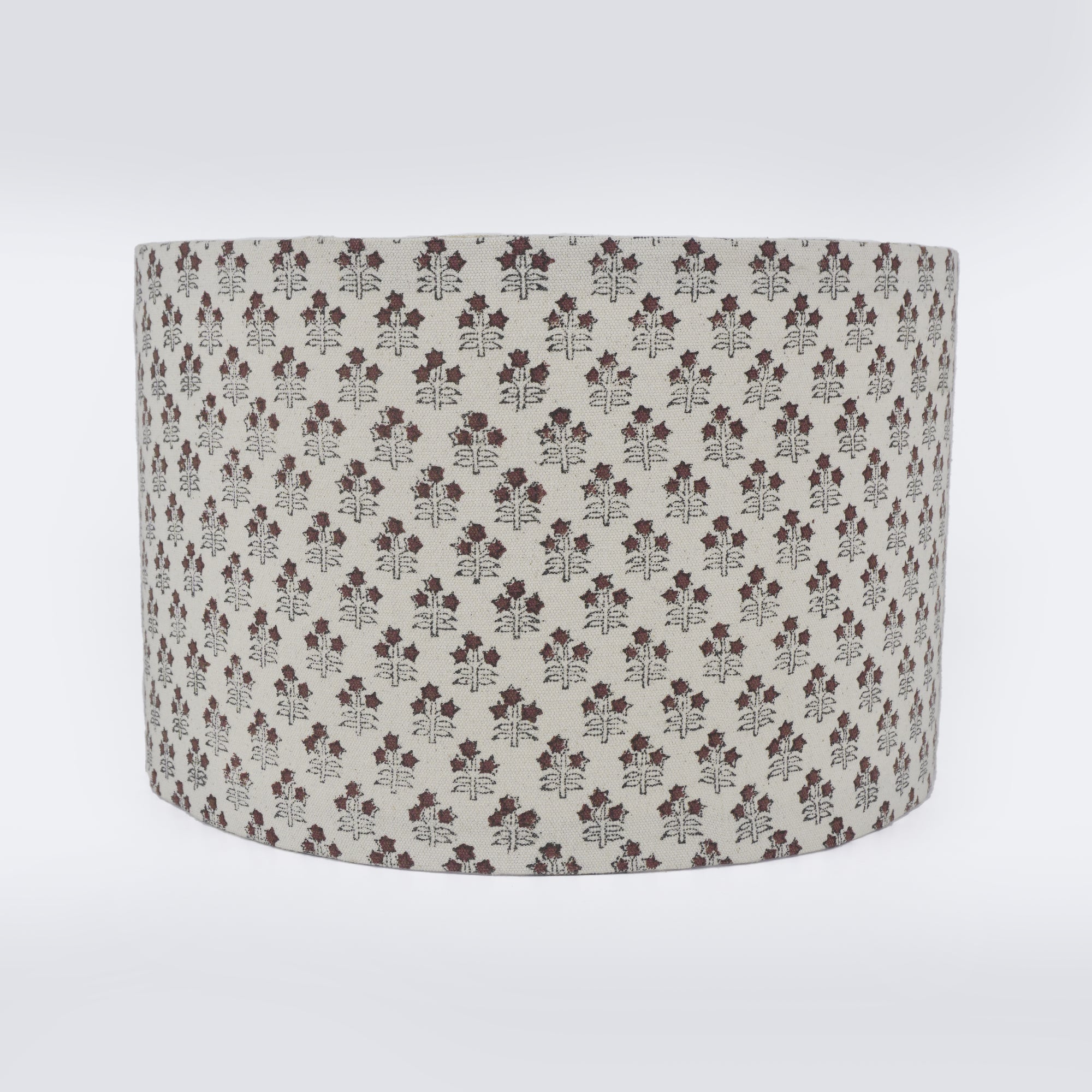 Block Print Duck Canvas Drum Table Lampshade - Keasriya