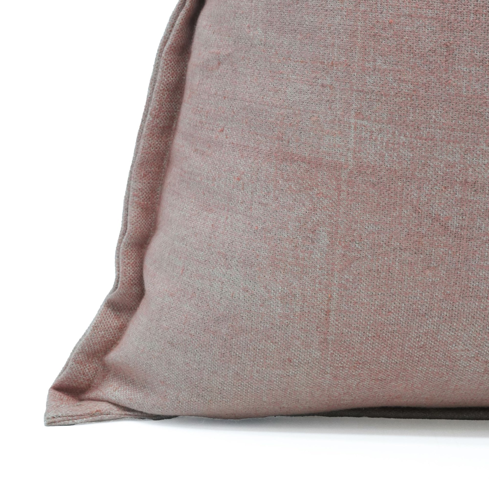 Solid Pink Thick Linen Oxford Boho Pillow Cover | Home Décor