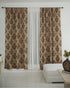 Block Print Viscose Colored Linen Ring Panel Drapery- Badshah