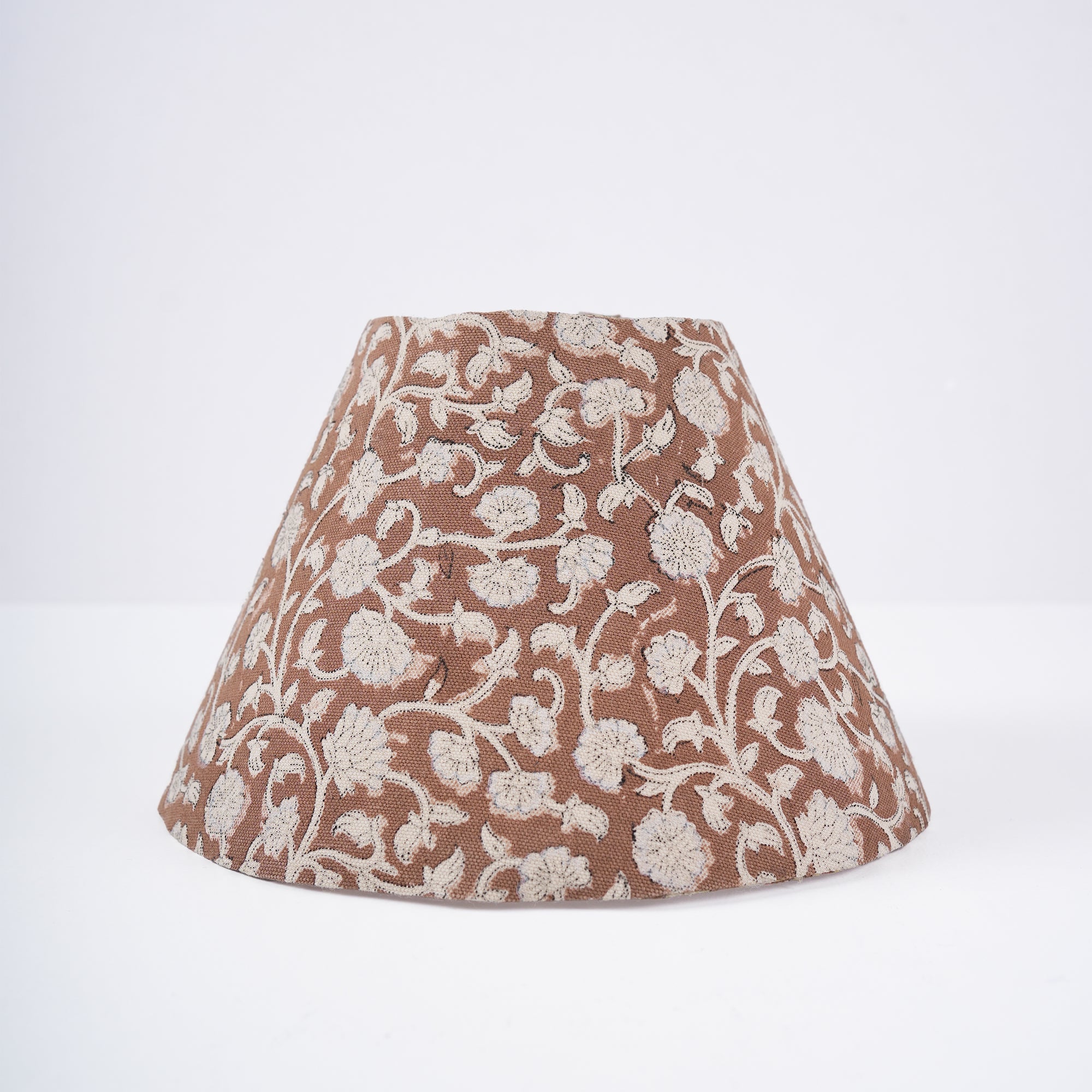 Block Print Duck Canvas Lampshade for Farmhouse Decor  || Saraswati