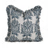 Vrindavan Block Print Frill Pillow Cover on Linen Blend