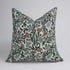 Block Print Thorny Stems Dusty Blue Linen Blend Cushion Cover