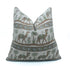 Camel Brown Block Print Jute Linen Pillow Cover 