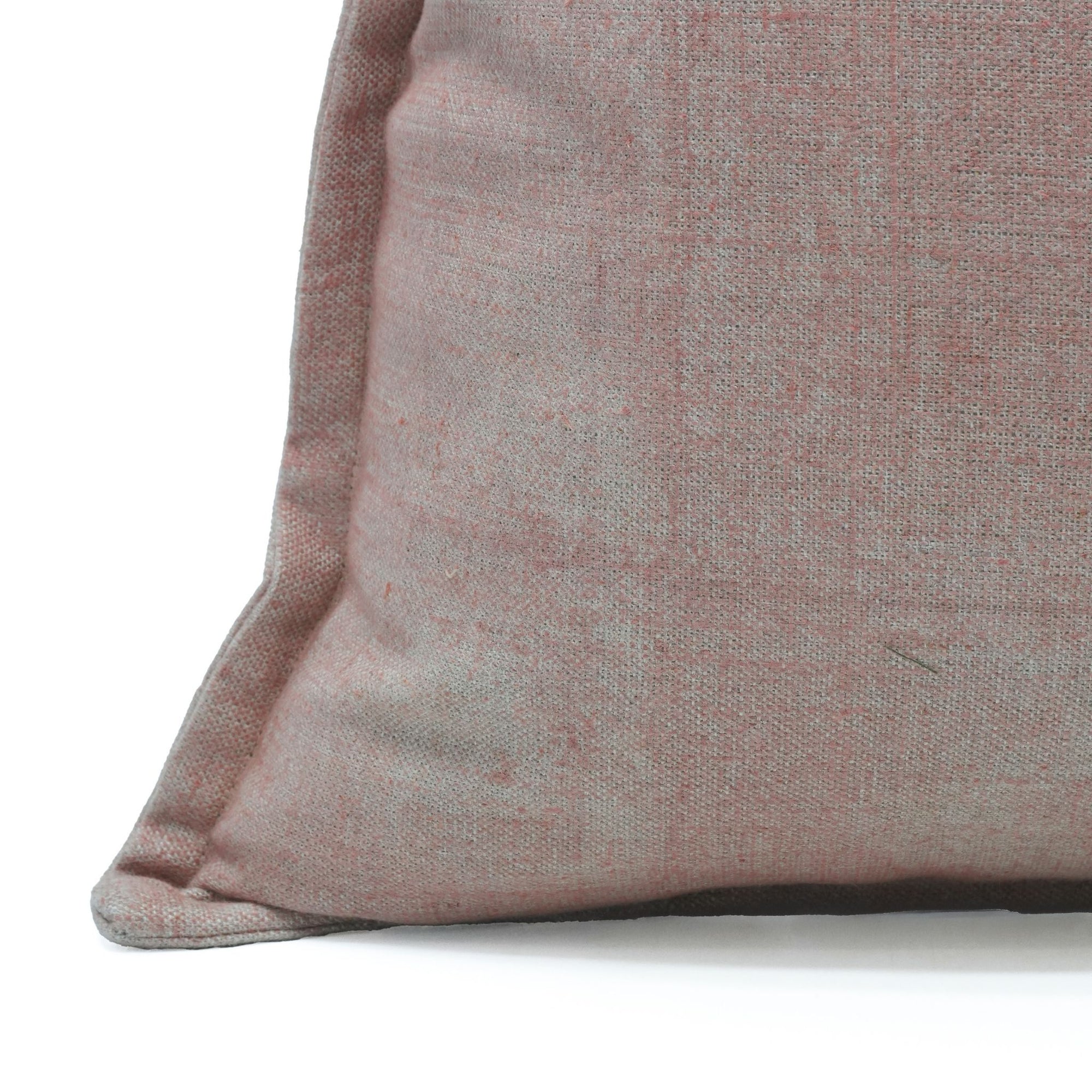 Solid Pink Thick Linen Oxford Pillow Cover | Farmhouse Decor