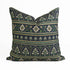 Floral Printed Deep Navy Viscose Linen Boho Cushion Cover 