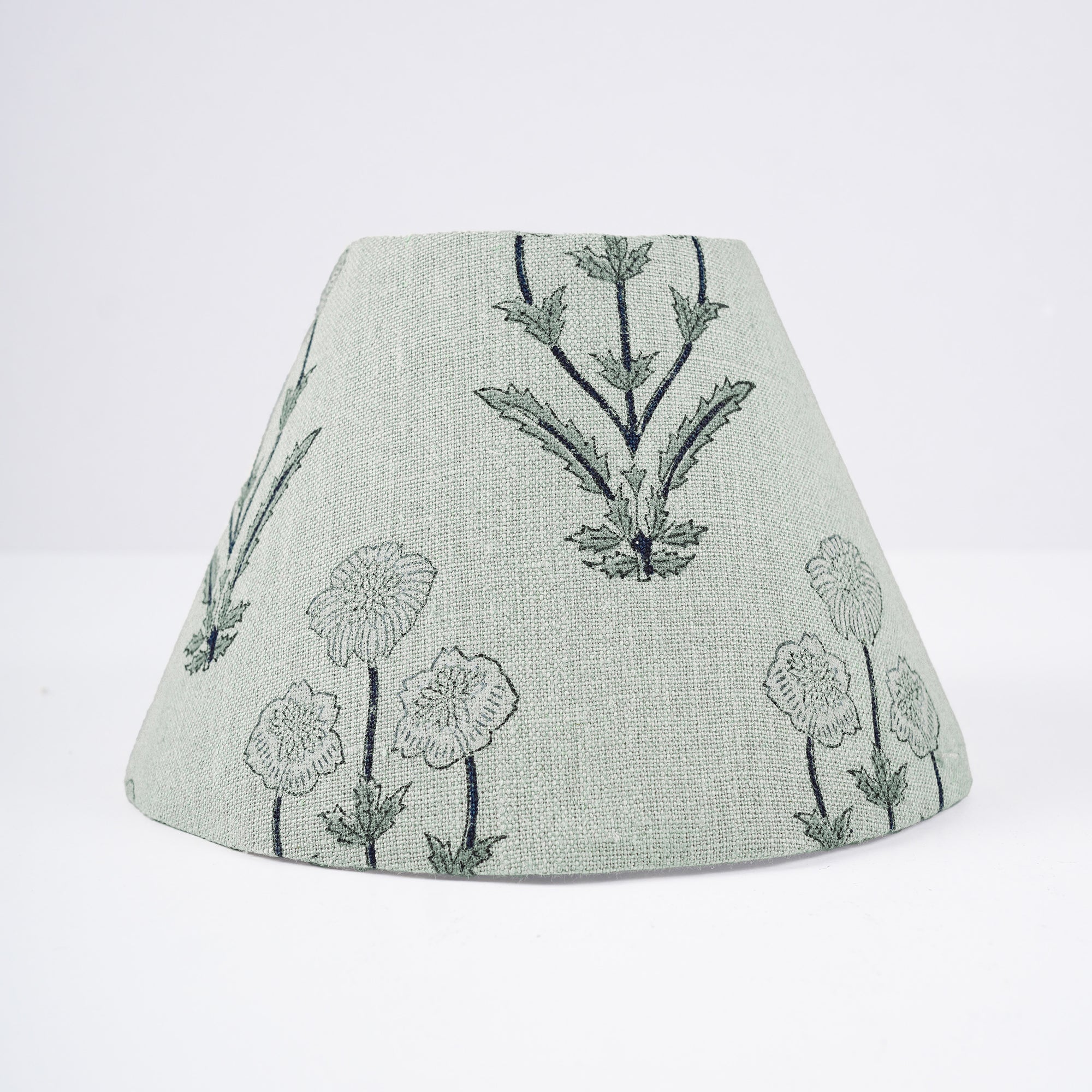 Amitabh Block Printed Thick Linen Coolie Table Lampshade