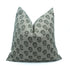 Rohini Gray Floral Block Print Thick Linen Pillow Cover 