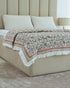 Handmade Indian Reversible Cotton Quilt - Pushaplata 
