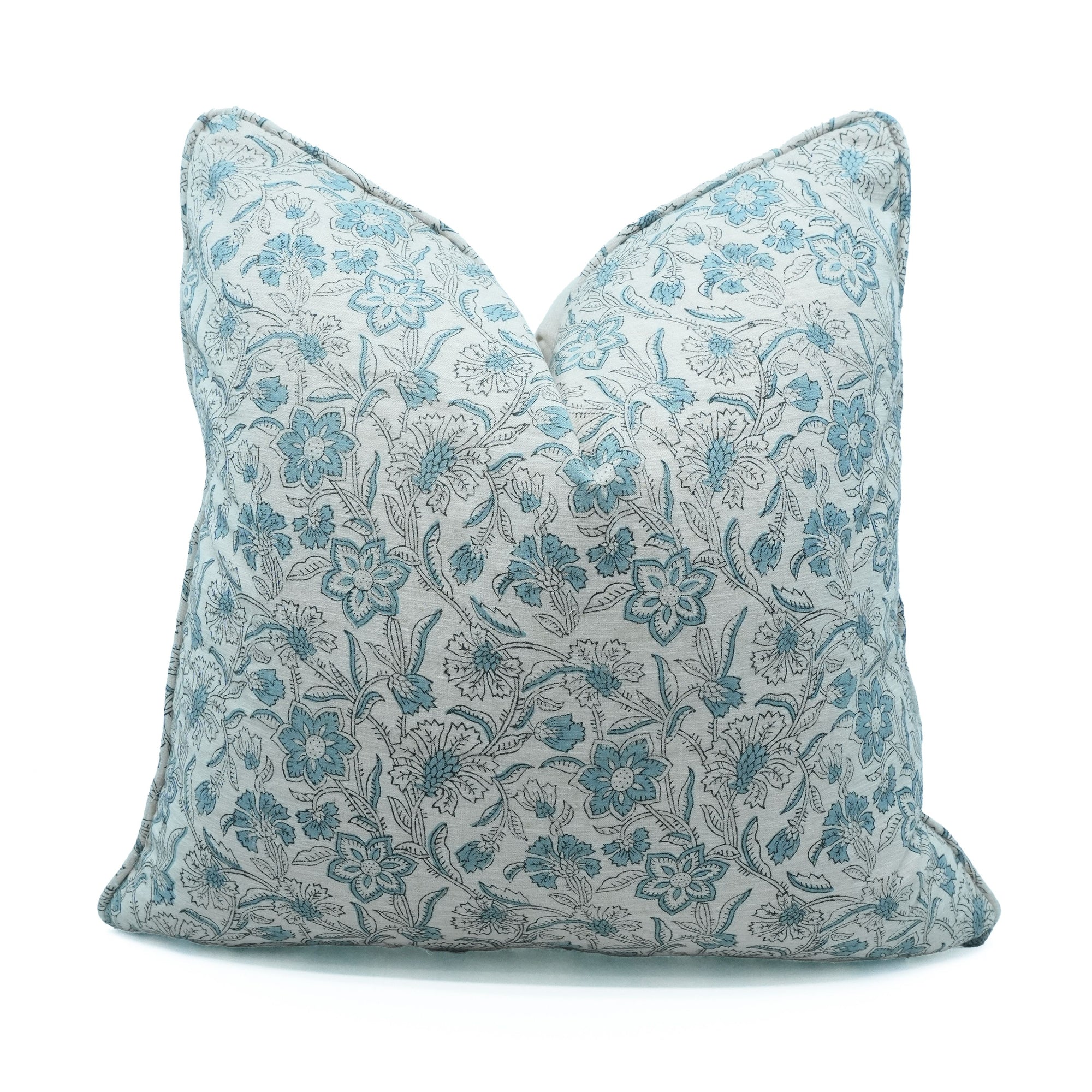 Jarul Handmade Linen Blend Piping Pillow Cover for Living Room 