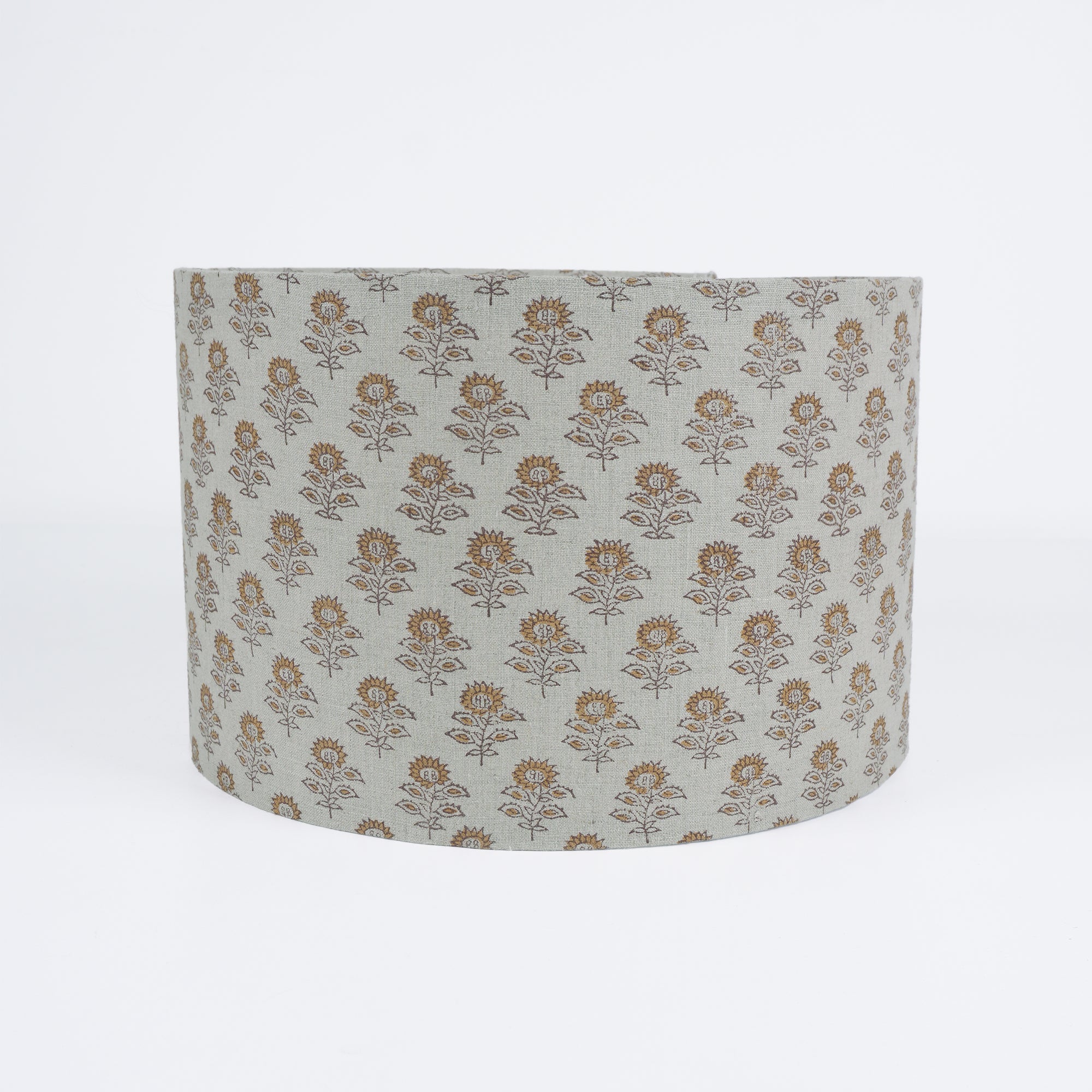 Jaipur Crafted Bagru Buti Pure Linen Floor Lampshade