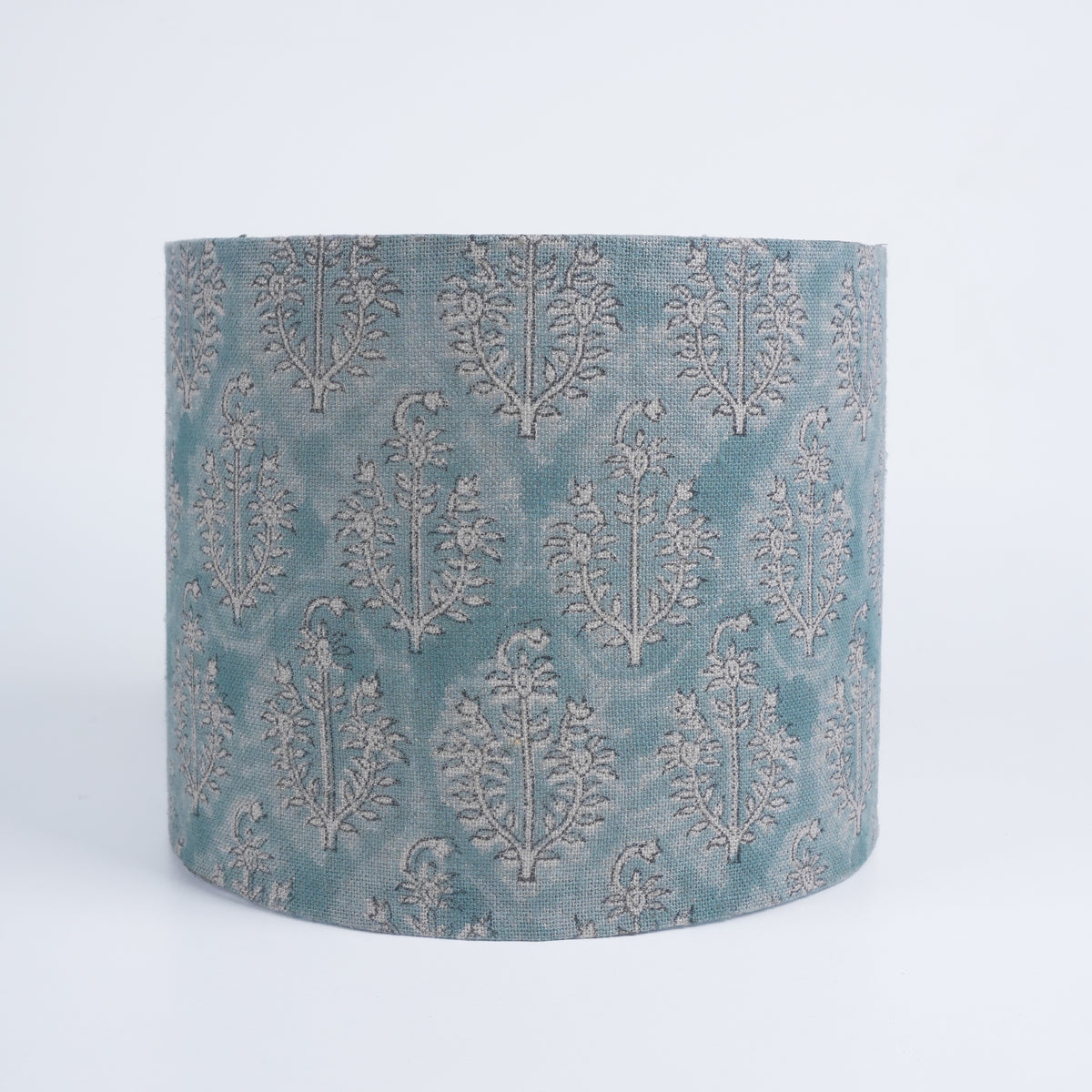 Handcrafted Gray Floral Detachable Linen Lampshade – Neelgagan 