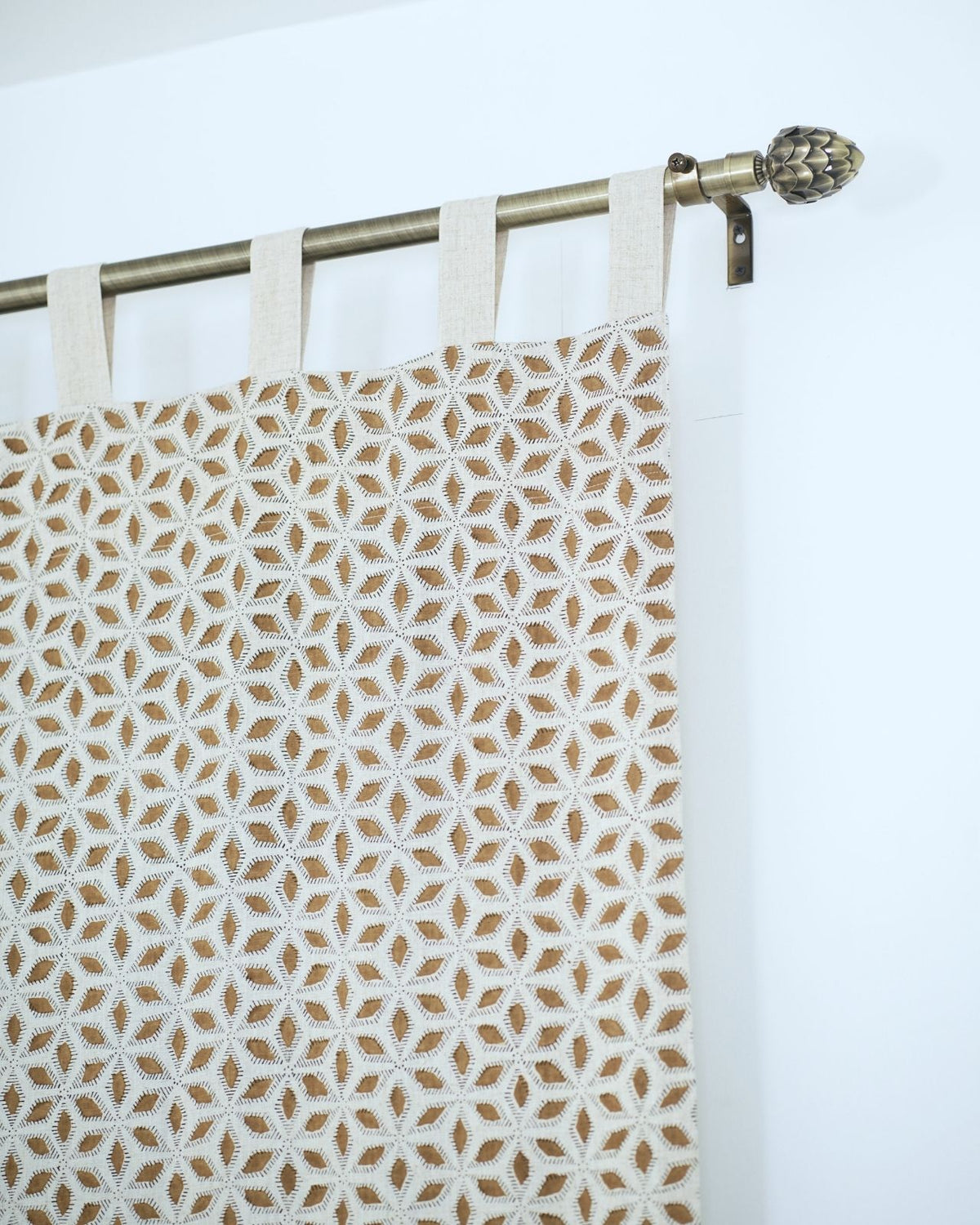 Handmade Viscose Linen Tab Top Window Curtain – Shatkon