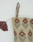 Christmas Stockings Modern Farmhouse Decor Hand Block Printed in Linen Personalized Decorative Stockings - Bijhni