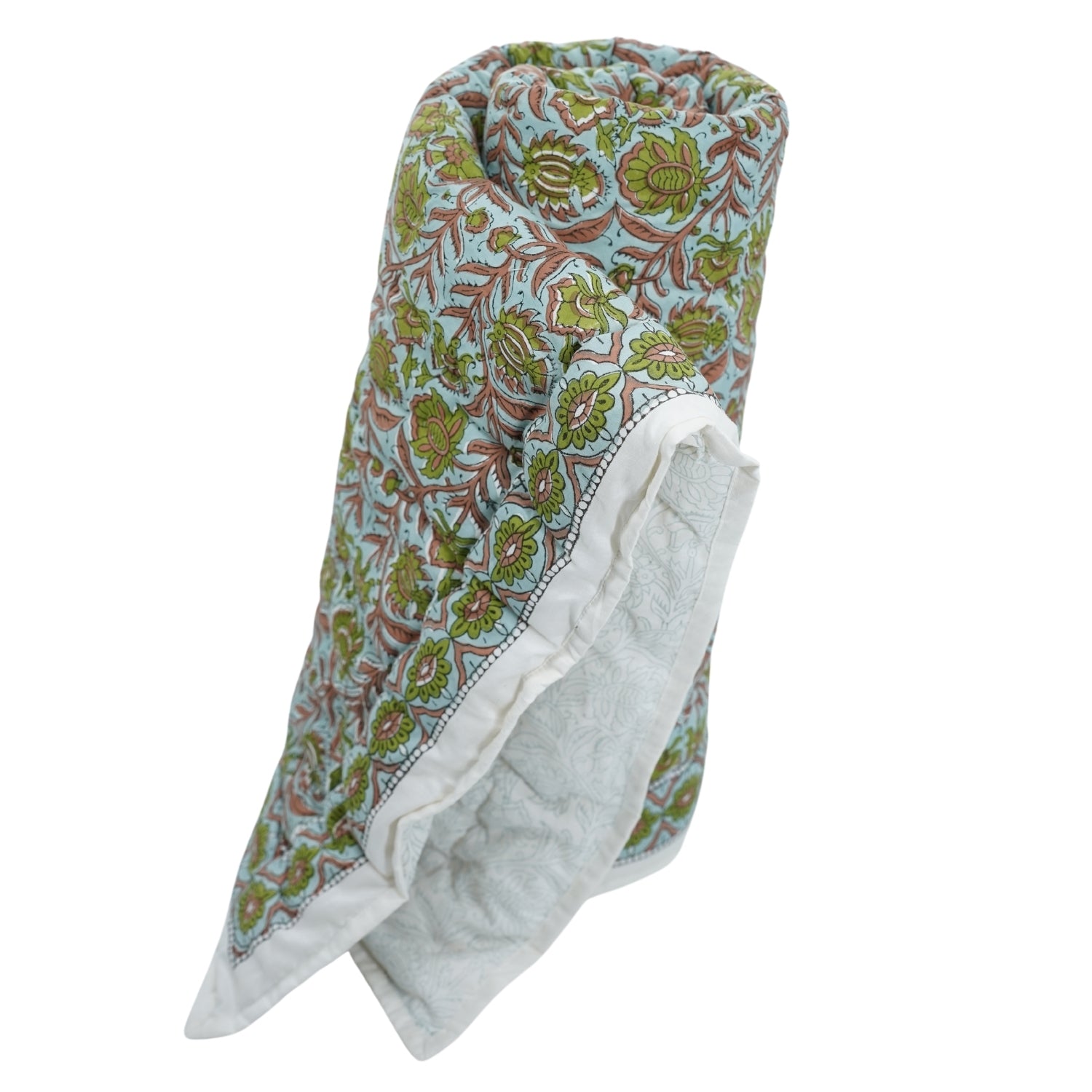 Jaipuri Jaal Hand Block Print Reversible Cotton Quilt
