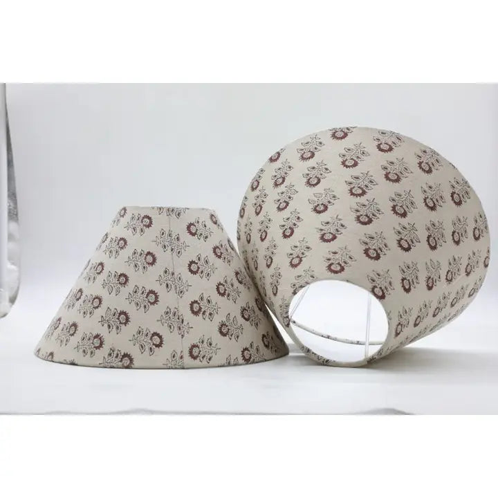 Indian Traditional Bagru Buti Print Lampshades