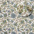 Handcrafted Floral Cotton Waffle Hand Towels - Pusplata Blue Elegance By Fabdivine