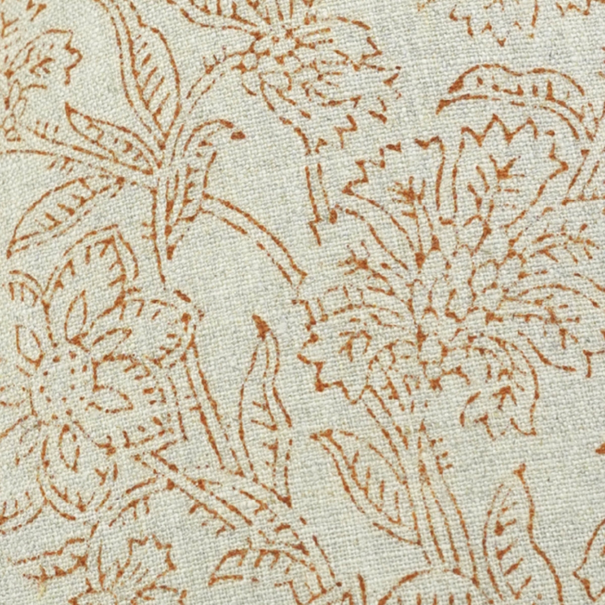 Jarul Brown Gray Floral Pure Linen Handcrafted Detachable Lampshade