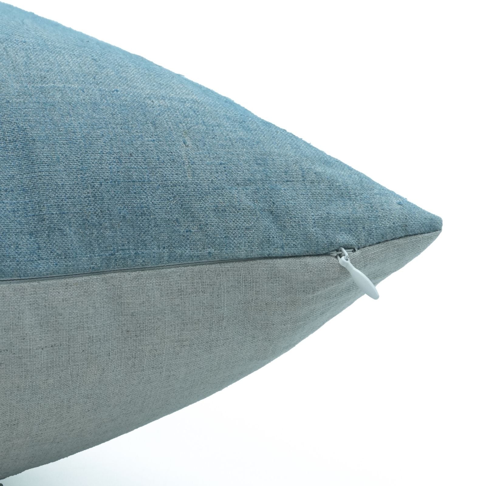 Solid Blue Thick Linen Throw Pillow Cover | Home Decor Accent