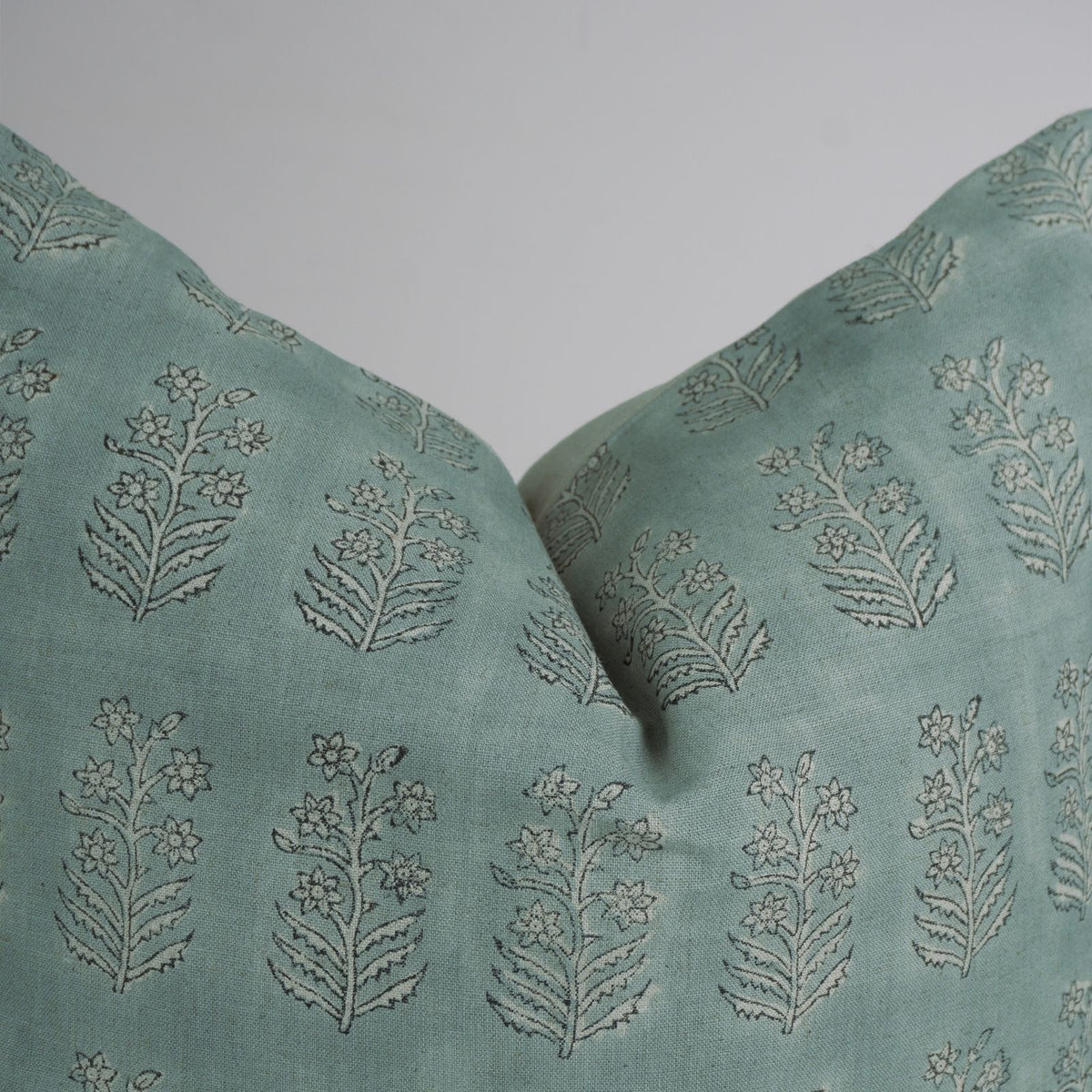 Handmade Mint Green Inderdhanush Cushion Cover