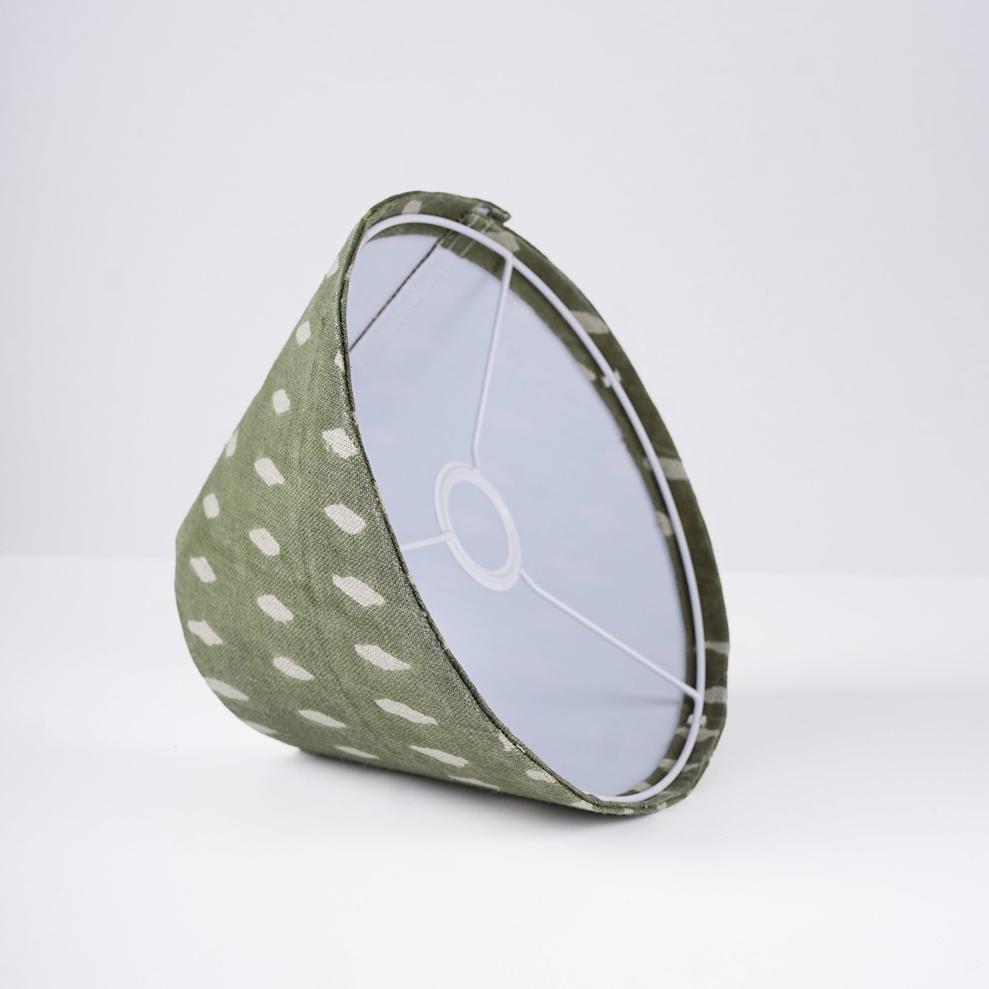 Block Printed Linen Boho Decor Lampshade - Omji Green