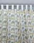 Camel Hand Block Print Tab Top Curtains — Gray & Yellow Viscose Linen