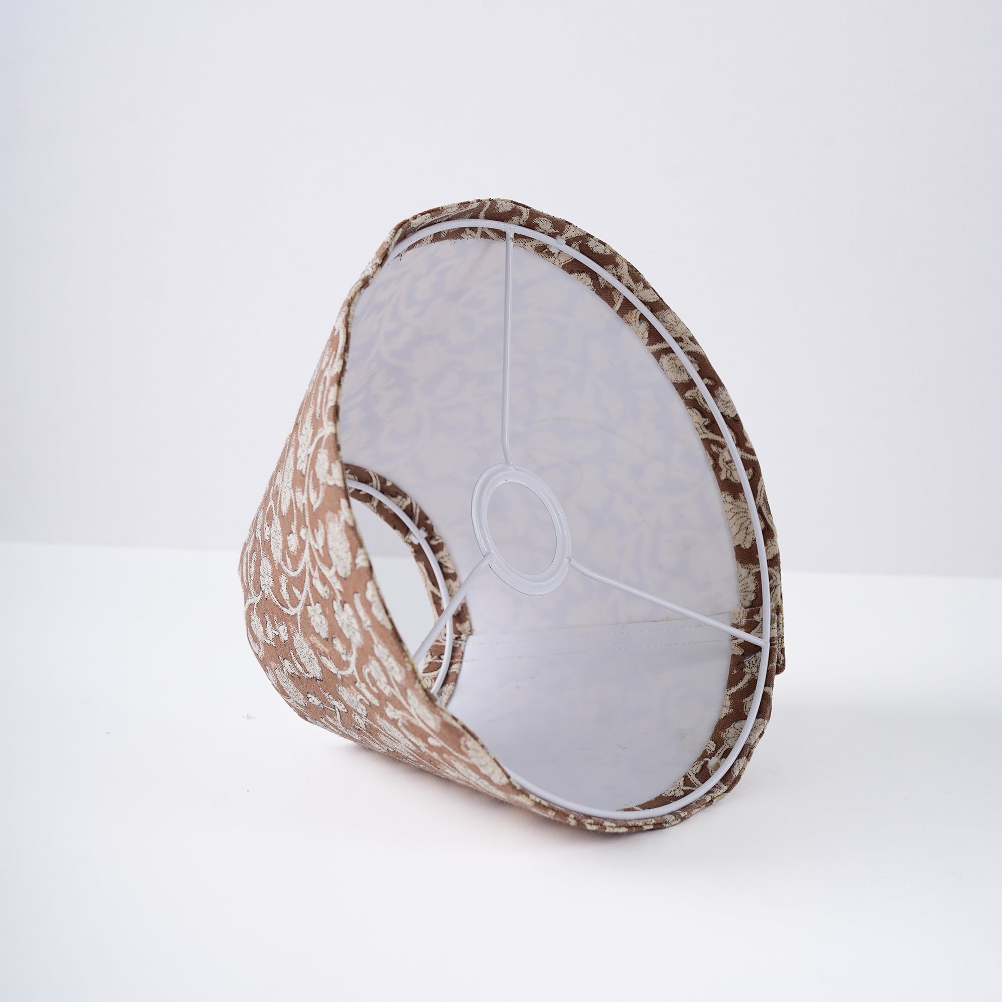 Block Print Duck Canvas Lampshade for Farmhouse Decor  || Saraswati