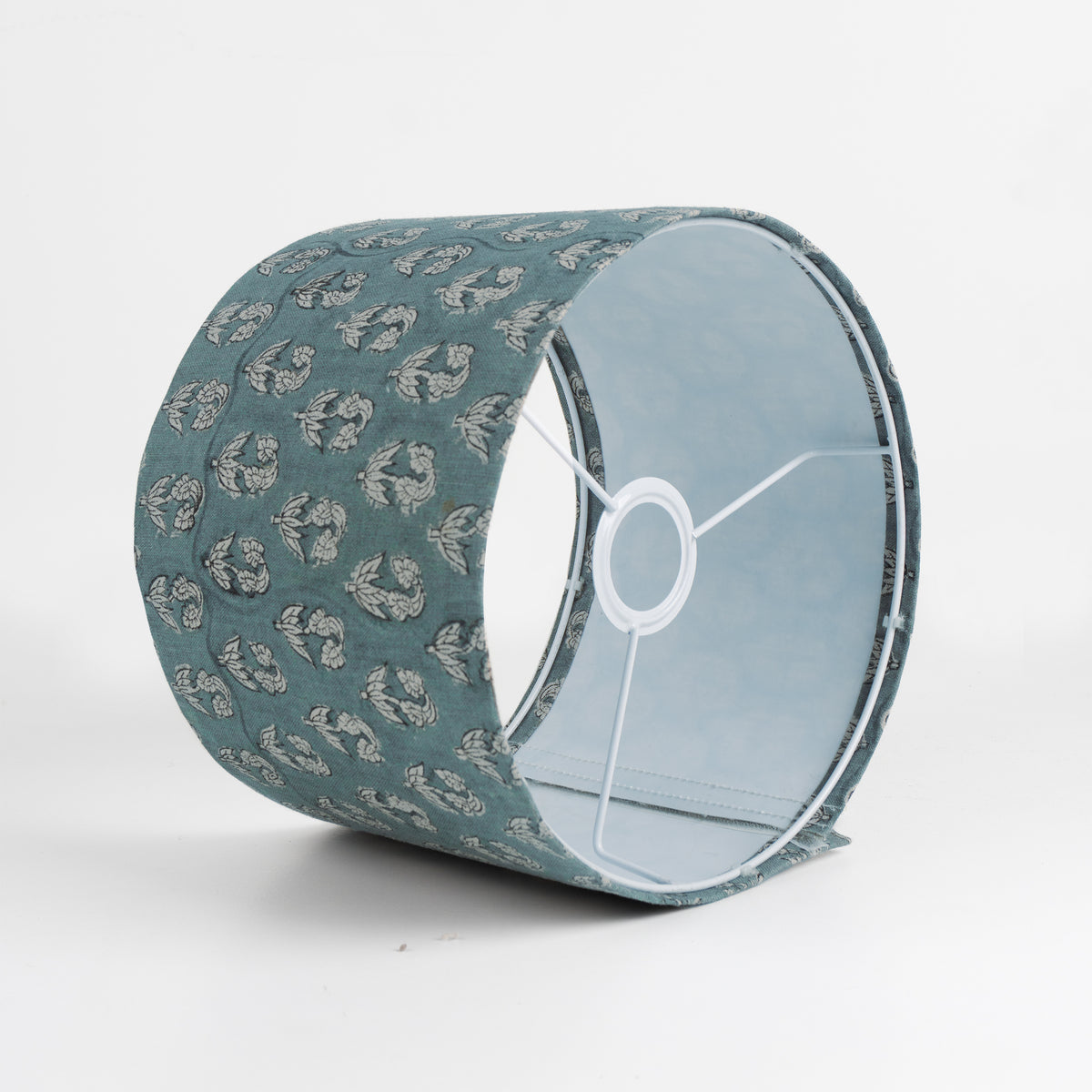 Pure Linen Block Print Bedroom Lampshade - Superstar