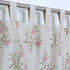 Strawberry Hand Block Print Tab Top Curtains | Pink Linen