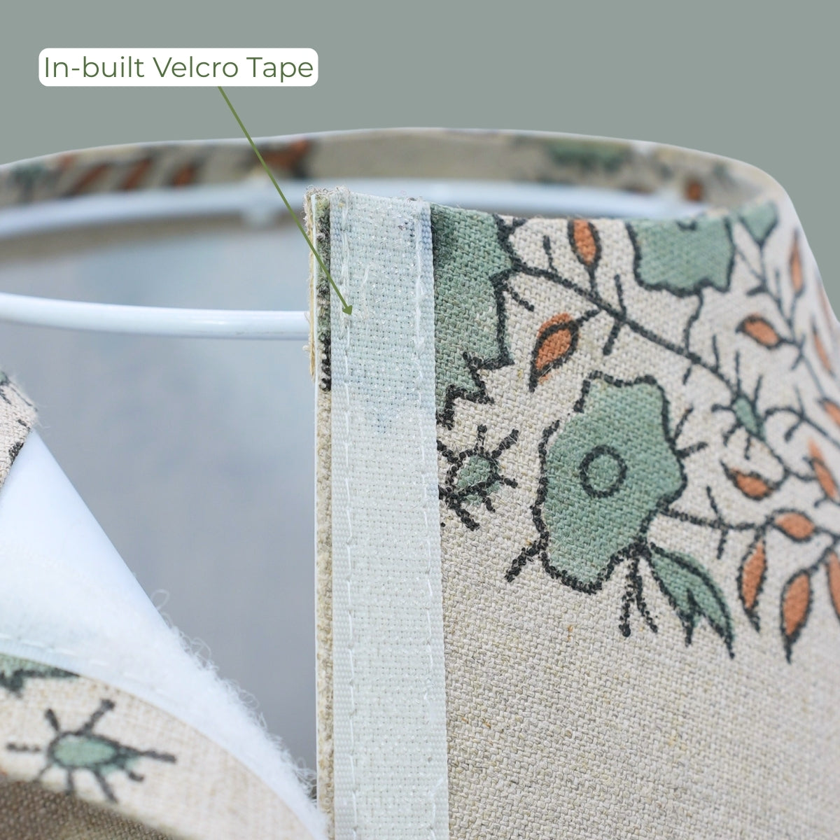 Mayra Gray & Brown Linen Lampshade | Handmade Drum & Coolie Styles