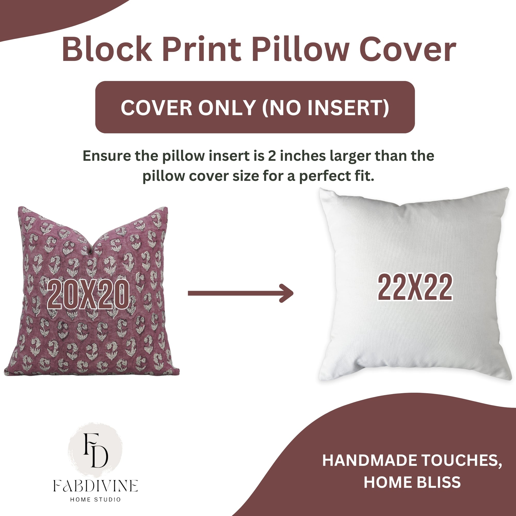 Block Printed Pillow Cover For Sofa Couch Or Bed - Thick Linen - Superstar
