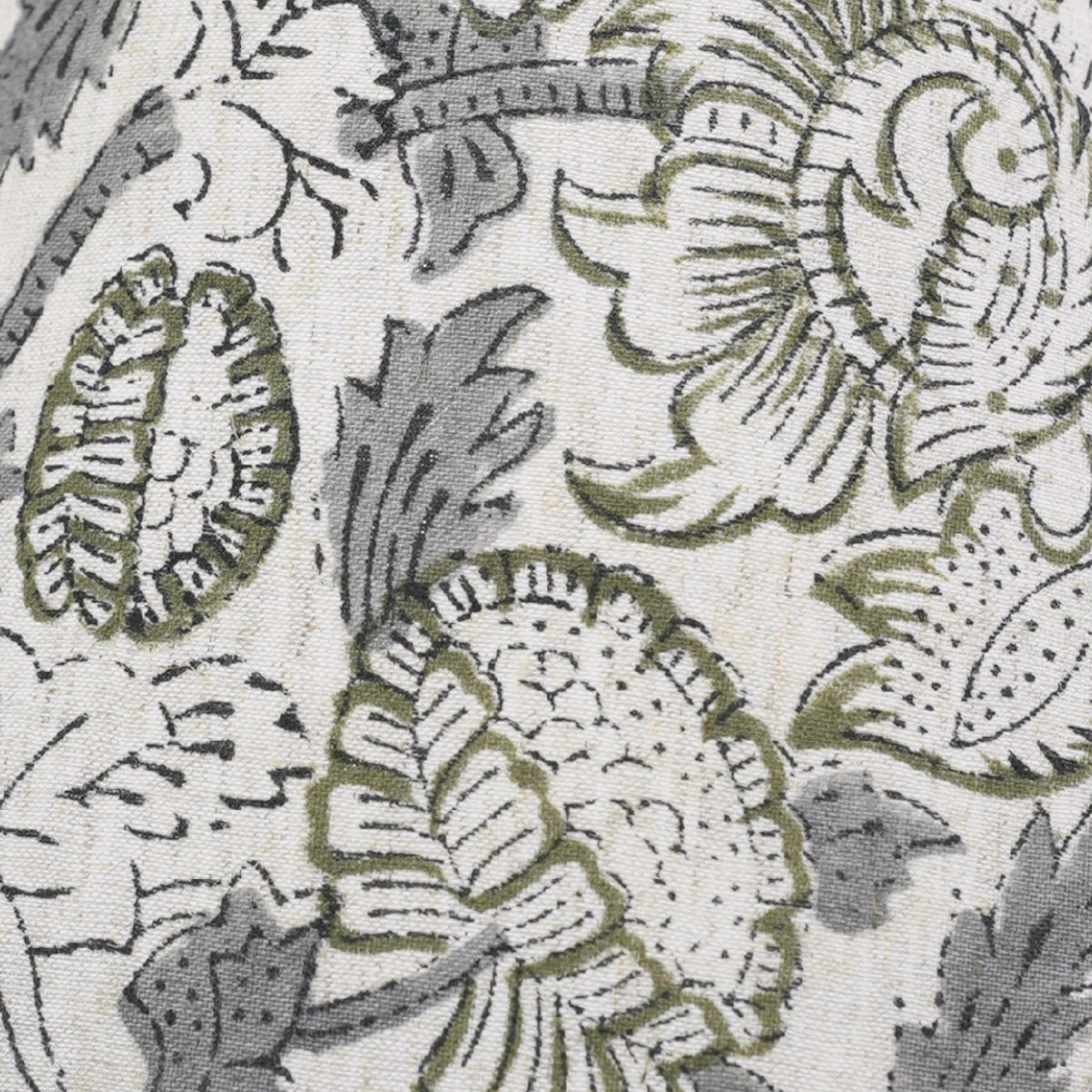 Akashgagna Gray & Green Floral Viscose Linen Lampshade for Bedroom