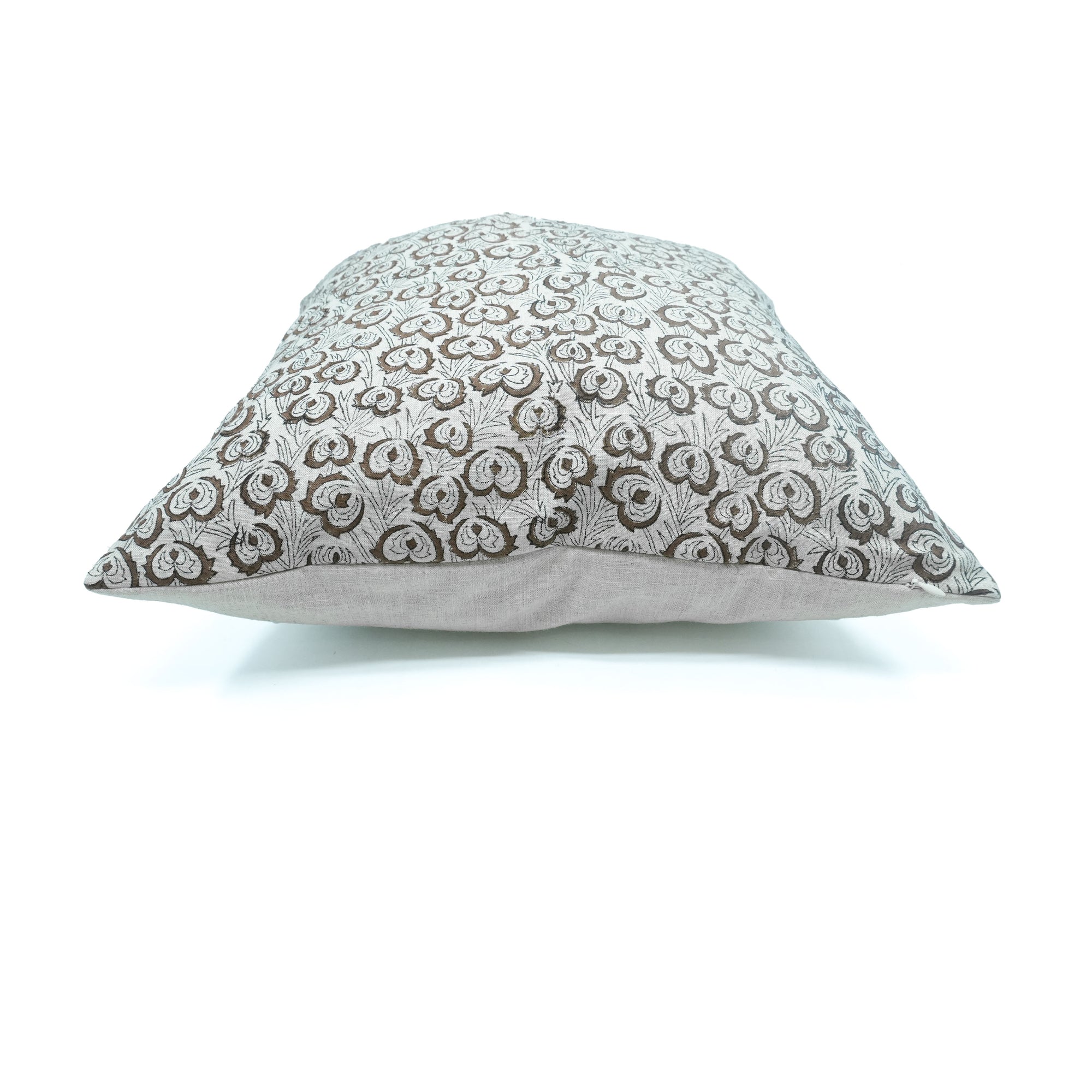 Heart Vine Mehroon Handmade Viscose Linen Pillow Cover