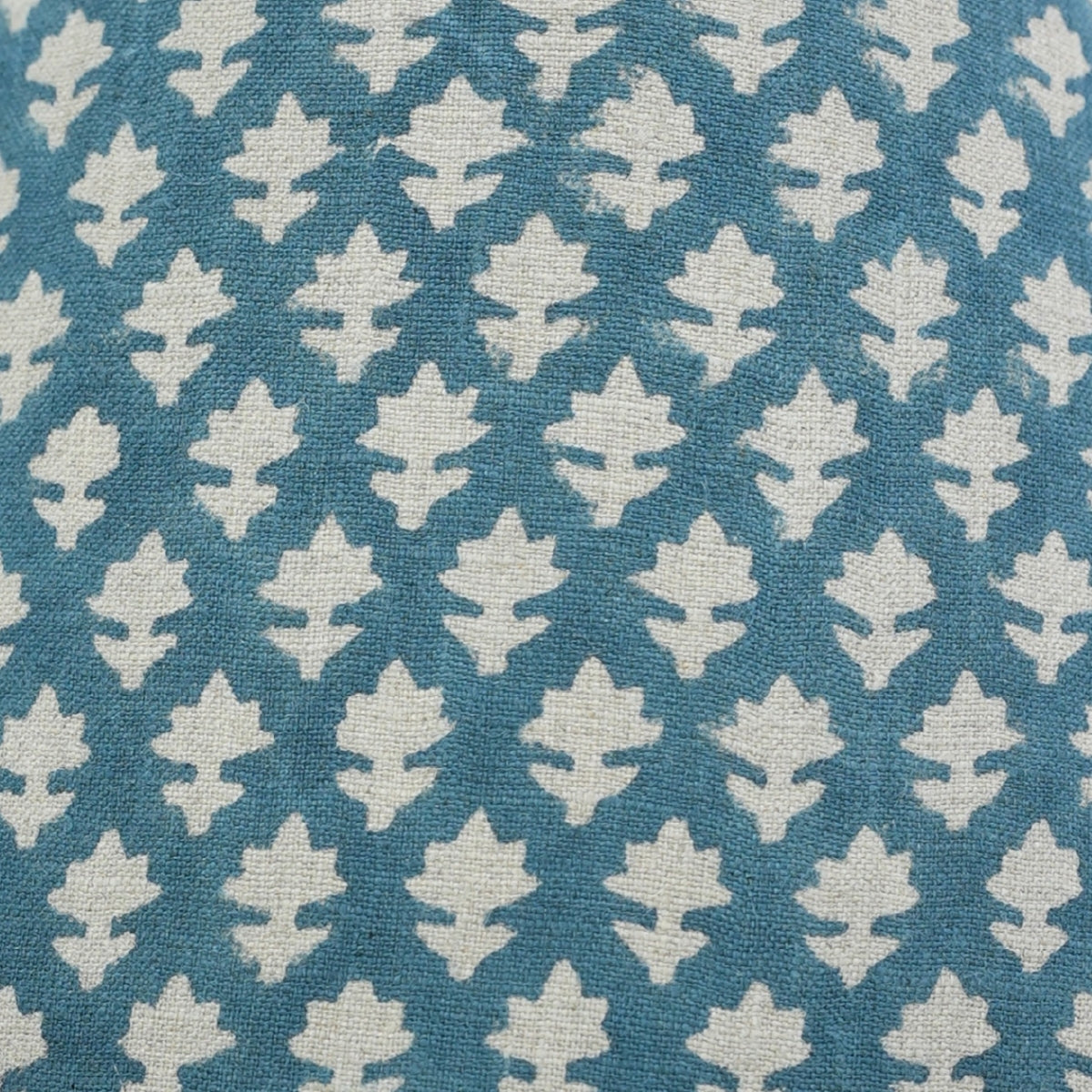 Pinkcity Blue Floral Block Printed Pure Linen Detachable Lampshades